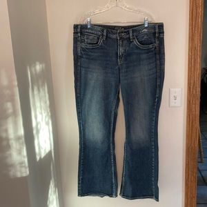 Silver Size 18 Womens Low Waisted Jeans